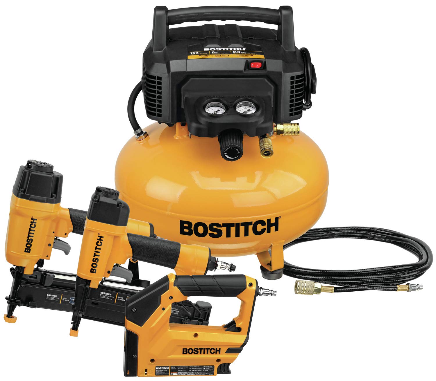 BTFP3KIT -BOSTITCH Air Compressor Combo Kit, 3-Tool