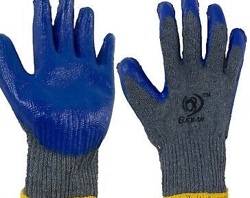 Blue Gloves [Latex Dipped Palm]