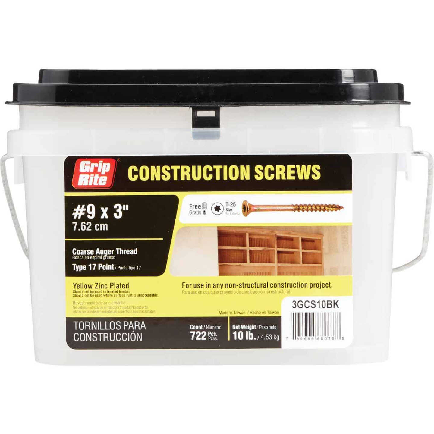 GOLD CONSTRUCTION SCREW T25